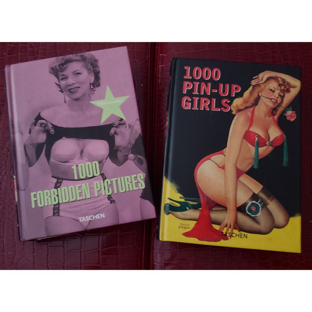 Lot of 2 Hardcover Books 1000 Forbidden Pictures & 1000 Pin Up Girls Taschen
